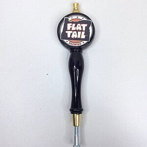Flat Tail Brewing Tap Handle RARE Corvallis Oregon Black Gold Beer Breweriana